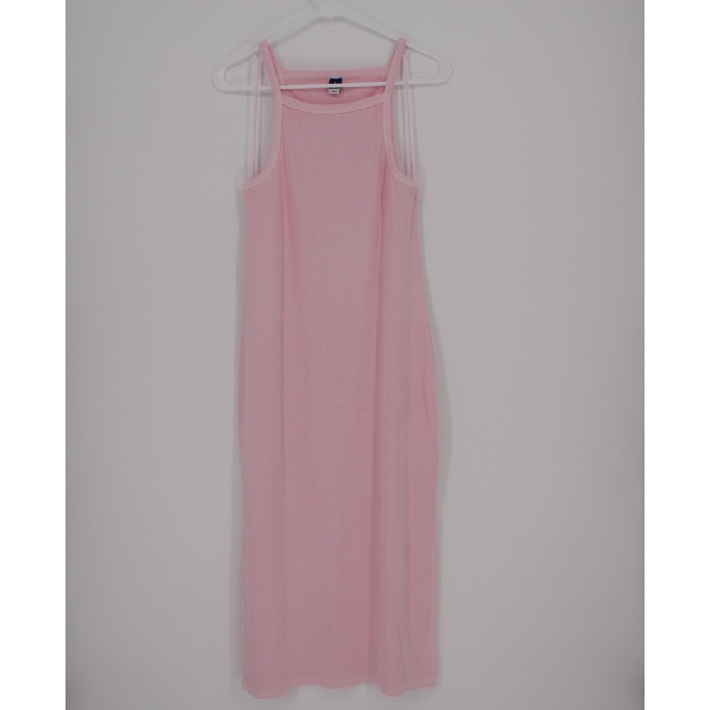 Old Navy NWT Women's Pink Ribbed Stretch Casual Basic Dress Size L